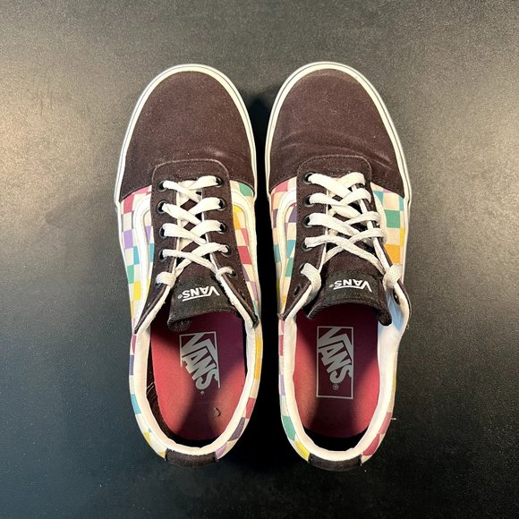 Vans Old Skool Checkerboard Skate Shoes Women's 8 Black Skate Shoes - Picture 8 of 9